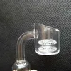 Banger al quarzo con nodo diamantato Tubi per fumatori Accessori per utensili secchiello per unghie senza cupola maschio femmina 10mm 14mm 18mm per narghilè bong in vetro