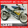 Комбинезоны для Honda NSR250R MC16 MC18 PGM2 NS250 88 89 глянцевый белый 78HM.82 NSR 250 R NSR250 R RR NSR250RR NSR 250R 88 89 1988 1989 комплект обтекателей