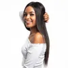 Full Lace Human Hair Wigs 9a Peruvian Virgin Hair Straight Full Lace Paryk för svarta kvinnor med baby hår