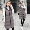 Frauen Westen Kuyomens Frauen Winter Weste Weste Schöne Mode Design Lange Weibliche Baumwolle Warm Sleeveless Jacke Mantel