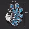 Stunning Clear Crystals Vintage Stylish Peacock Brooch Hot Selling Lady Scarf Pin Fantastic Lady Apparel Accessories Broach