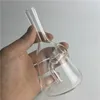Thick glass bong with 14mm female 5.5 inch mini hand water pipes recycler bong clear pyrex glass