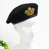 Militaire Cap mannen Zonder Badge Solider Leger Hoed Man Vrouw Wol Vintage Baret Mutsen Caps Winter Warme Muts Cosplay hoeden voor Vrouw