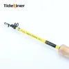 Tideliner marca UL fiação vara de pesca 1.8 m 1-6g isca de fibra de carbono ultraleve mini telescópica fiação varas de pesca 2-6LB