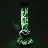 Grzebień Disc Perc Glass Bongs Glow In The Dark Dab Rigs 4 Arms Tree Fookah Water Rury 18mm Złącze z GID01