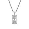 HIP HOP ICED OUT LASS GOL SIGH SIGHED PLATED 3D SIRGLASS PENDANT Collier micro-pavé Collier pour Men6043439