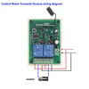 500m motor controle remoto controlador dc 12v 24v tela de motor para frente reverso acima do transmissor da parede