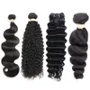 Partihandel Pris Brasiliansk Virgin Hair 1 Bundlar Mink Brasiliansk Hår Förlängning Straight Body Wave Kinky Curly Deep Wave Loose Wave