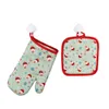 Christmas Baking Anti-Hot Gloves And Pad Oven And Microwave Insulation Mat For Home Xmas Party Decoration Supply to945