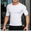 IYUNYI Uomini Hot Body Shapers Vita Trainer Corsetto T Shirt Uomo Corpo Che Dimagrisce Shapewear Modellazione Cinghia Maschile Compressione T Shirt