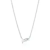 DORAPANG 100% 925 Sterling Zilveren Ketting Hanger Hartvormige Boog Liefde Hanger Ketting Rose Goud Originele Echte Vrouwen Jewelry181B