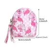 Bolsa de flamingo fofo em forma de chaveiro bolsa de moeda zíper pequena carteira personalizada keychain bolsa bolsa pingente de moda jóias