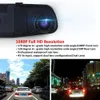 HD 1080 P 4.3 '' Dual Lens Gravador de Vídeo Traço Cam Espelho Retrovisor Câmera Do Carro DVR Frete Grátis