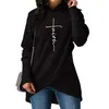 Outono nova moda casual solto de mangas compridas hoodies irregulares mulheres bordadas camisolas preta tamanho cinza s-3xl