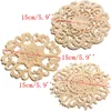 3 типа Современный цветочный резной уголок круглой формы резьба по дереву деколь Onlay аппликация декоративная скульптура для дома мебель декор 15 см