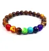 2019 Variety of lava stone gemstone 7 Chakra Bracelet all kinds of natual women bead bracelet for free shipping