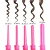 Pro Serie 5 i 1 Curling Wand Set Hårvård Curling Wand Parts Clip Iron Set 09-32mm Hår Styling Verktyg Kit Sponge Keramik