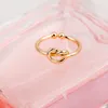 Anello con nodo infinito Anelli aperti con nodo a cuore semplice con nocche per donne Accessori regalo per gioielli di fidanzamento per matrimonio