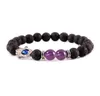 jln fatima hand lava bracet hamsa yoga Healing Energy Power Beads Stretch Bracets for Man and Womanの火山の手