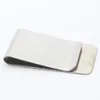 Metall Silver Money Clip Portable Rostfritt stål Money Clip Cash Clamp Holder Wallet Purse för Pocket Dollar Holder1308J