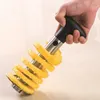 Kreativt rostfritt stål frukt ananas corer ananas skivor hem kök verktyg ananas peeler parer kniv lx3366