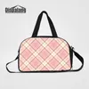 Plaid Pattern Women Messenger Duffle Bags Canvas Travel Bag For Students Overnight Crossbody Bag For Traveling Luggage Handbags Weekend Bags