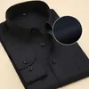 Recommend 8xl 2018 twill solid long sleeve business men dress shirts with pocket work plus size quality well fit male blouses D18102408