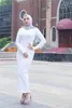 2018 muslimische Erwachsene Casual Strick Roben Musulmane Türkisch schwarz weiß Muslim Abaya Kleid Roben Arabische Gottesdienst Abayas Wj2312