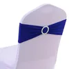 Spandex Стул стволы складывает эластичные стульные ленты с Bugle Slider Sashes Bows for Wedding без белых покрытий Royal BL2962326