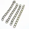 1000 pcs 7 * 50mm rallonges chaînes 5 couleurs prolongateur de queue pour les résultats de fabrication de bijoux collier bracelet chaîne