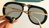 Nowe okulary przeciwsłoneczne projektanta mody 0307 Pilot Składany z kryształową ramy Diamond Summer Avantgarde Popularny styl UV 400 Lens8808638