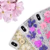 Para iPhone 11 PRO MAX X XS XR 8 7 Plus Estuche Karat Petals Hecho con flores reales Diseño protector delgado de TPU para Samsung S10 E PLUS FUNDA PARA TELÉFONO