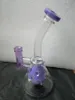Импорт цвет фиолетовый Fab стакан стекло Рог стеклянные бонги стакан база бонг курение стекла водопроводные трубы кальяны стакан dab Рог
