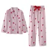 Kvinnor Kläder För Höst Vinter Pyjamas Set O-Neck Sleepwear Lovely Rabbit Pijamas Mujer Långärmad Bomull Sexig Pajamas Kvinna