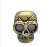 Skeleton Silver Tone Plastic Alloy Smoking Grinder Skull Shaped Herb Cigarette Tobacco Storage Abrader Crusher Accessories Tools2230225