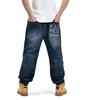 Hip Hop Jeans Autumn Winter Skateboard Men's Denim Baggy Jeans Men Loose NEW Man Cotton Jeans Plus Size 44 46 Long Trousers Male Bottoms