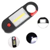 Ficklampor Torches 2 Mode COB LED Utomhus Camping Ljusinspektionslampa Handfackljus Ljus med krokmagnet