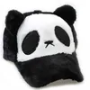 2018 Winter Women Cute Panda Face Emboridery Baseball Cap Curved Brim Animal Hip Hop Warm Hat Gorras Snapback Hats