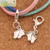 Baby Feet Foot Hummer Claw Clasp Charm Pärlor 100st / Lot 25x8.4mm tibetansk silver smycken DIY C451