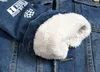 Män Denim Jacket Fur Collar Cashmere Coat Outdoor Outwear Overcoat Spring Aute Topps Märke Kläder Kampanjer 2018