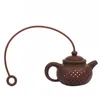 Kreativ matkvalitet Silikon Tea Bag Pot Shape Tea Filter Säker rengöring Infuser återanvändbar kaffefilter Tea Läcktillbehör