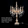 Modern Crystal Bordslampor Inomhusbelysning 21 tum Bronsfärg Vintage skrivbordslampa Sovrum Vardagsrum 6 Ljushållare TL3134