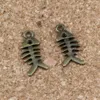 300 sztuk Antique Bronze Alloy Fish Bone Charms Wisiorki do biżuterii Making Bransoletka Naszyjnik DIY Akcesoria 7x16.8mm A-294