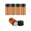 500pcs 3ml Amber Glass Bottle Empty Bottle For Essential Oil Perfume Liquid Makeup Storage Bottles Dark Brown Containers