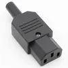 Nieuwe Groothandelsprijs Zwart IEC 320 C13 Vrouwelijke Plug Rewircaable Power Connector 3PIn Socket 10A / 250V