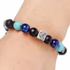 Arbre de vie bracelets porte-bonheur perles multicolores pierre naturelle tissage RopeTurquoise Bracelet femmes hommes Bracelets de Yoga