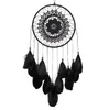 Circer Handmade Renda Dream Circer Circular com Penas Penduradas Decoração Ornamento Ornamento Presente Crocheted Branco Dreamcatcher Wind Chimes GA122