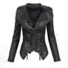 Veste gothique rosetic femme en cuir veste noire manteau feme