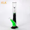 10 colori silicone tubo dell'acqua narghilè percolatore bong kit con 14 mm di vetro verso il basso stelo becher bong piattaforme petrolifere alte per fumare