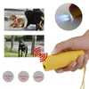 Högkvalitativ 3 i 1 Anti Barking Stop Bark Ultraljudsdjur Dog Training Device Trainer Repellent Banish Training With LED Light Hot Sales